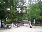 筑波山神社境内の「ガマの油売り」