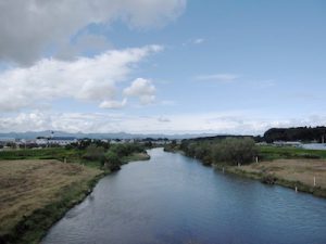須賀川を流れる阿武隈川