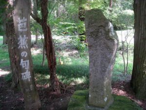 乙字ヶ滝の芭蕉句碑