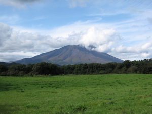 「南部富士」の岩手山を見ながら走る