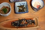 「けやきの湯」の「岩魚定食」