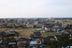 「展望閣」からの眺め。日本海が見える