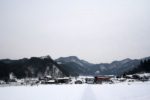 桃源郷温泉「すぱーふる」への道から見る雪景色