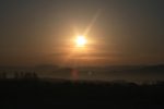 蒜山高原の昇る朝日