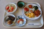 「かんぽの宿　伊野」の朝食を食べる