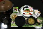 「七城温泉ドーム」の朝食を食べる