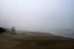 鵜ノ岬の展望台から伊師浜海岸を見下ろす