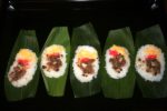 宮中島温泉「ミオンなかさと」で索さんの差し入れの「笹寿司」を食べる
