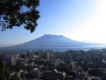 城山の展望台から見る桜島