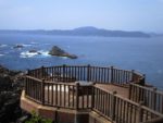 碁石岬の展望台からの眺め