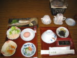 大三島の旅館「富士見園」の朝食